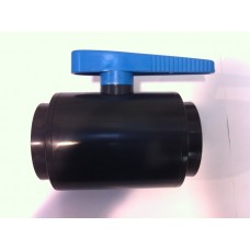 UPVC COMPAT BALL BALVES, TWO PIECE, BSP THREADS, FEMALE/FEMALE, BLUE HANDLE (9)